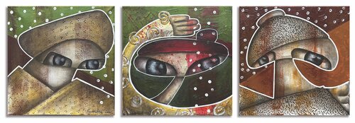 The Trilogy of_Reflection of the Soul by Randa Hijazi, Work on Paper for Sale on Singulart