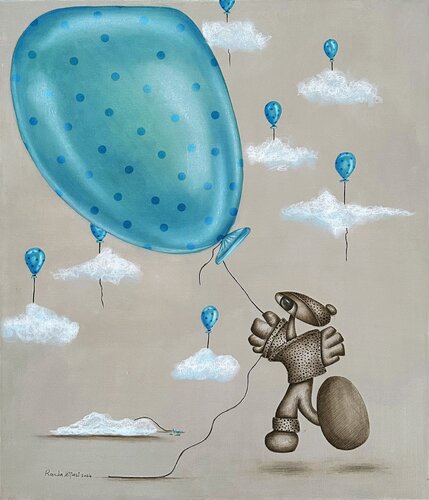 Cheerful par Randa Hijazi, Peinture en vente sur Singulart