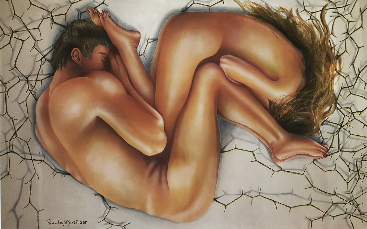 Love to be with you Randa Hijazi Originalgemälde zu verkaufen