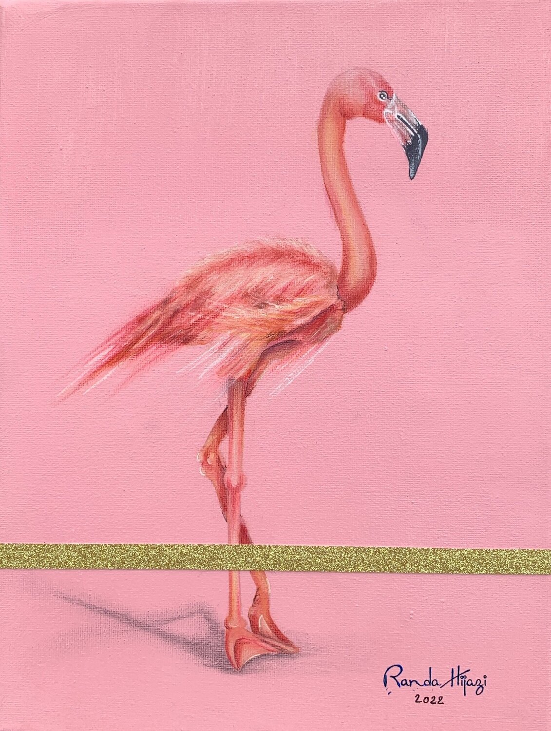 Lovely Flamingo (Part3) Randa Hijazi Originalgemälde zu verkaufen