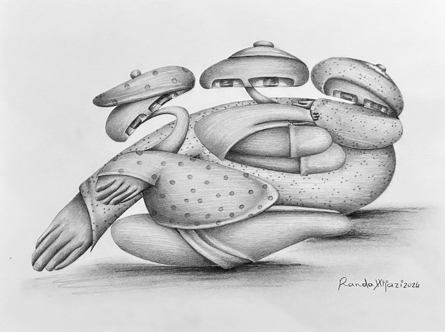 Serenade of hearts Randa Hijazi Werk auf Papier zu verkaufen