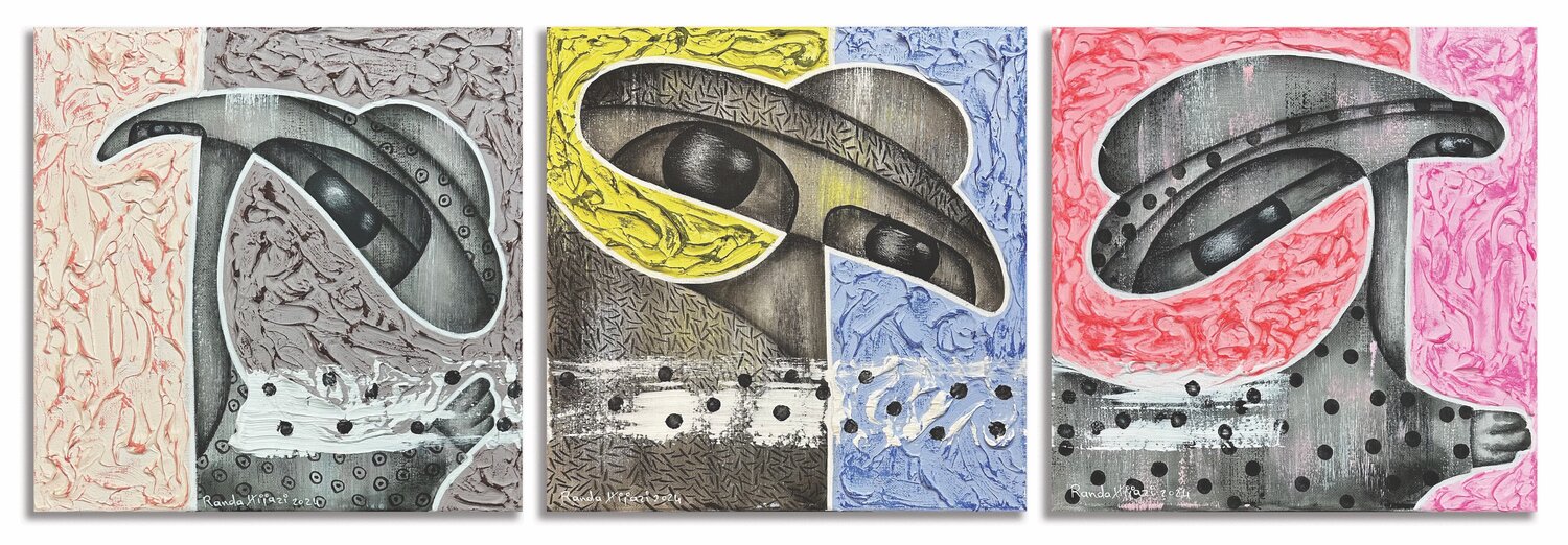 The Trilogy of_Inner Peace Randa Hijazi Originalgemälde zu verkaufen