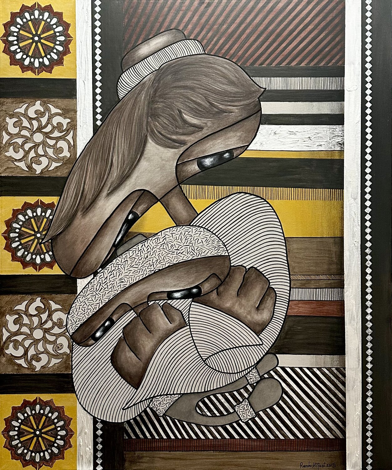 The language of Love Randa Hijazi Werk auf Papier zu verkaufen