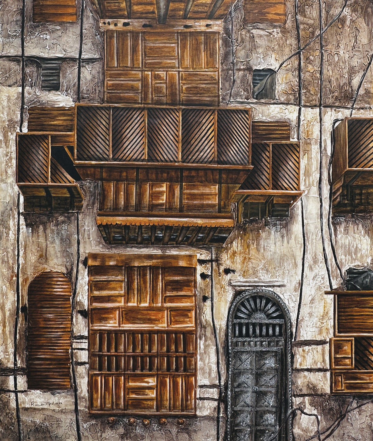 Walls of Time Randa Hijazi Originalgemälde zu verkaufen