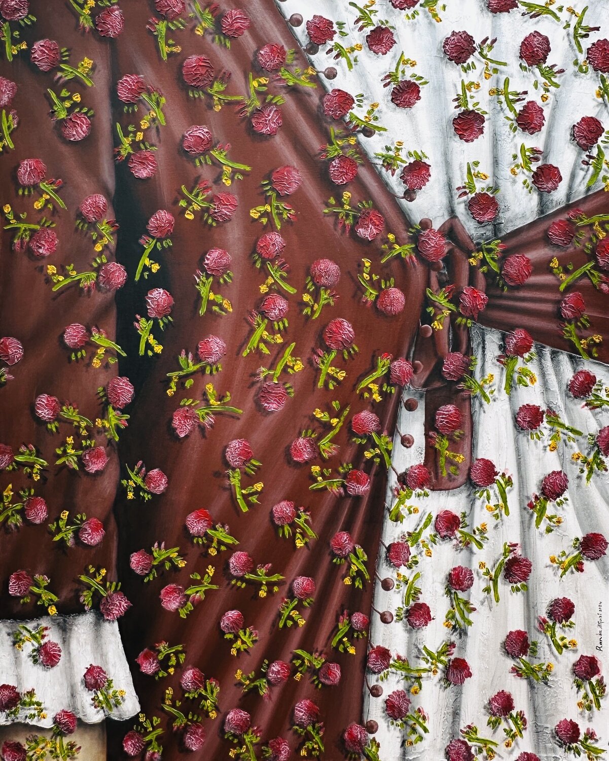 Flowers of Rain Randa Hijazi Originalgemälde zu verkaufen