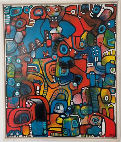 FOLLOW THE RABBIT di Gabriele Bruns, Pittura in vendita su Singulart