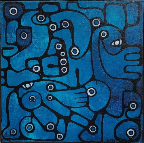 BLUE HOUR di Gabriele Bruns, Pittura in vendita su Singulart