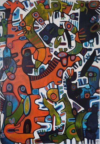 WILLKOMMEN di Gabriele Bruns, Pittura in vendita su Singulart