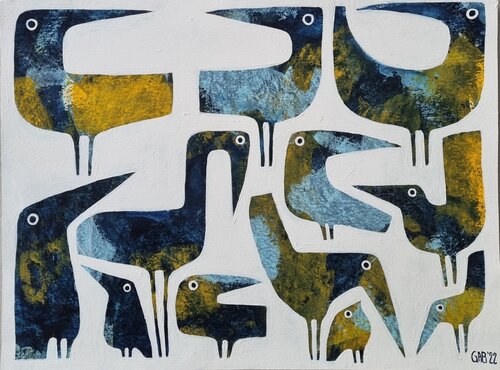 12 BIRDS di Gabriele Bruns, Pittura in vendita su Singulart