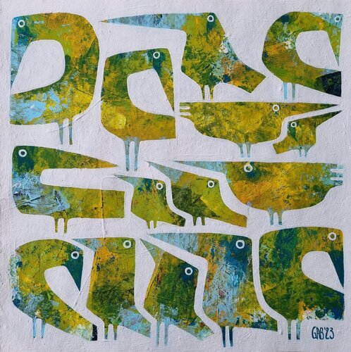 SUNDAY BIRDS di Gabriele Bruns, Pittura in vendita su Singulart