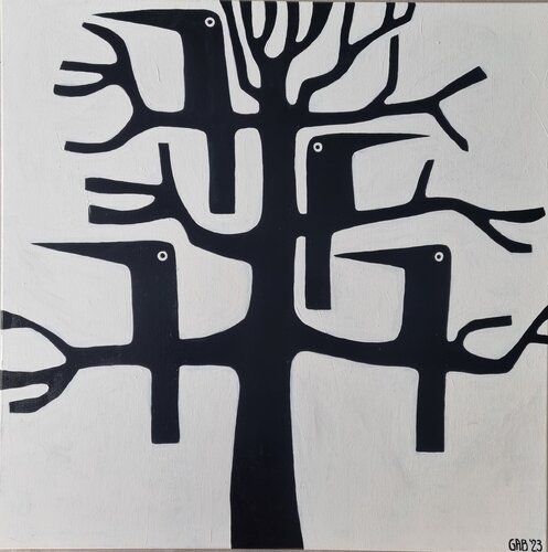 4 BIRDS di Gabriele Bruns, Pittura in vendita su Singulart