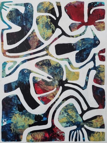 HUMMINGBIRDS von Gabriele Bruns, Malerei kaufen auf Singulart