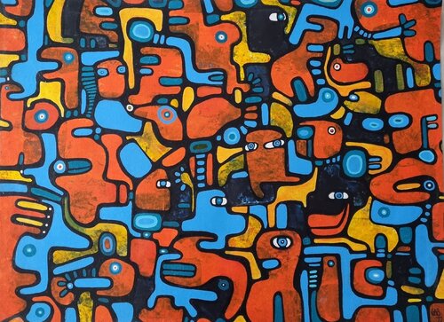 UNINTENDED THOUGHTS ORANGE L von Gabriele Bruns, Werk auf Papier kaufen auf Singulart