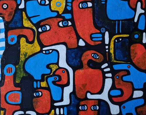 UNINTENDED THOUGHTS ORANGE S by Gabriele Bruns, Work on Paper for Sale on Singulart