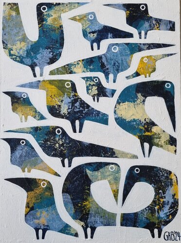 14 BIRDS von Gabriele Bruns, Malerei kaufen auf Singulart