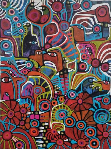 ROSAS GARTEN di Gabriele Bruns, Pittura in vendita su Singulart