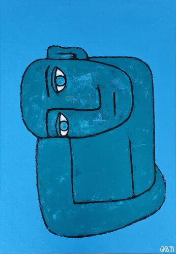 BLUE van Gabriele Bruns, Schilderij te koop op Singulart