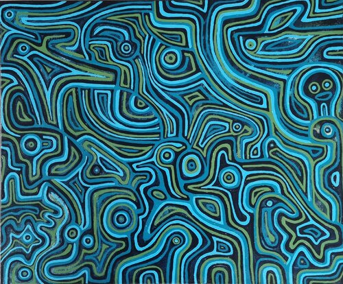 INDIGO DAYS 1 von Gabriele Bruns, Malerei kaufen auf Singulart