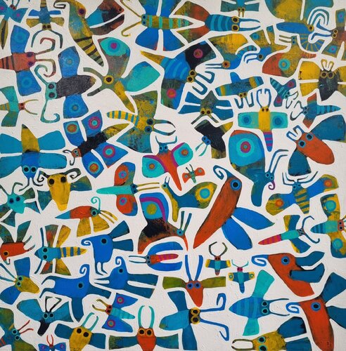PAPILLONS 1 di Gabriele Bruns, Pittura in vendita su Singulart