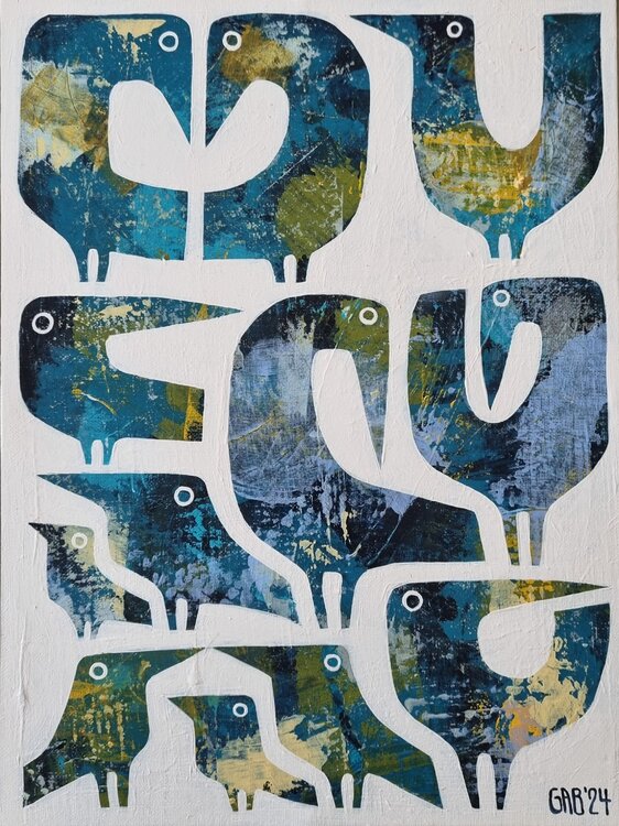 12 BLUE BIRDS Gabriele Bruns