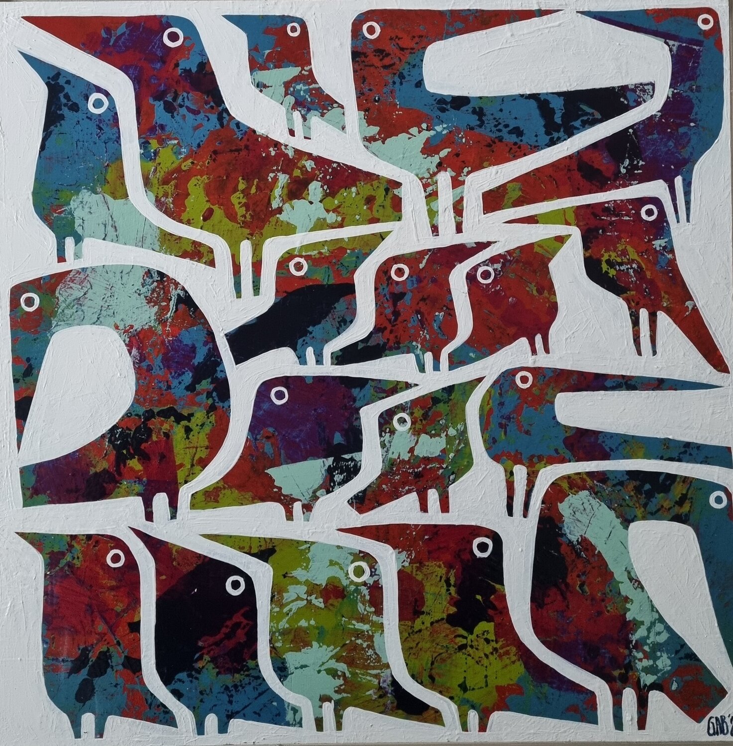18 BIRDS ON WOOD Gabriele Bruns