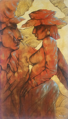 Game (45x85cm, Acrylic/canvas, ready to hang) de Aram Movsisyan, Pintura a la venta en Singulart