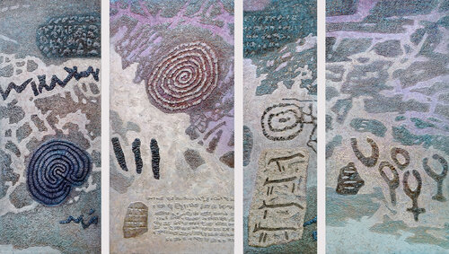 Silence - primary signs III - рolyptych von Nikolay Todorov, Andere Medien kaufen auf Singulart