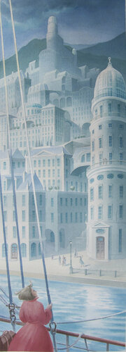 Una nuova città von Elena Prokhorova, Werk auf Papier kaufen auf Singulart