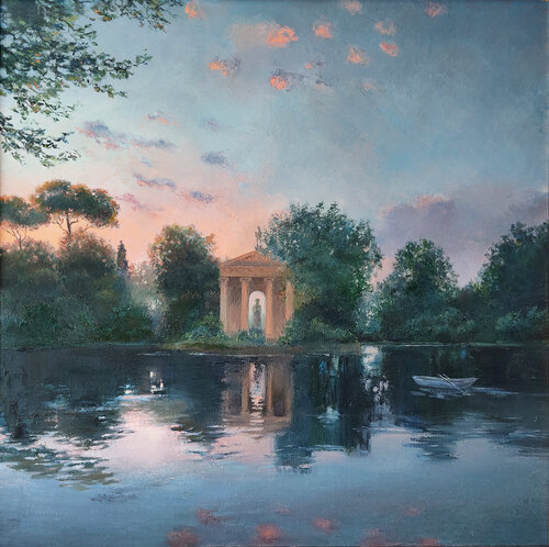 Laghetto di Villa Borghese van Elena Prokhorova, Schilderij te koop op Singulart