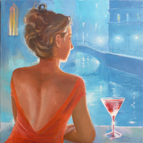 La notte blu a Venezia. van Elena Prokhorova, Schilderij te koop op Singulart