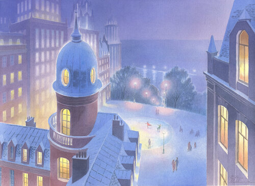 Prima nevicata de Elena Prokhorova, Pintura a la venta en Singulart