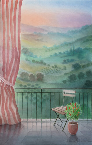 Estate. Colli della Sabina. van Elena Prokhorova, Schilderij te koop op Singulart