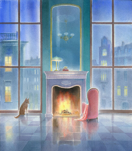 Seratra piovosa di Elena Prokhorova, Pittura in vendita su Singulart