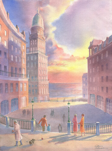 Il tramonto. de Elena Prokhorova, Pintura a la venta en Singulart