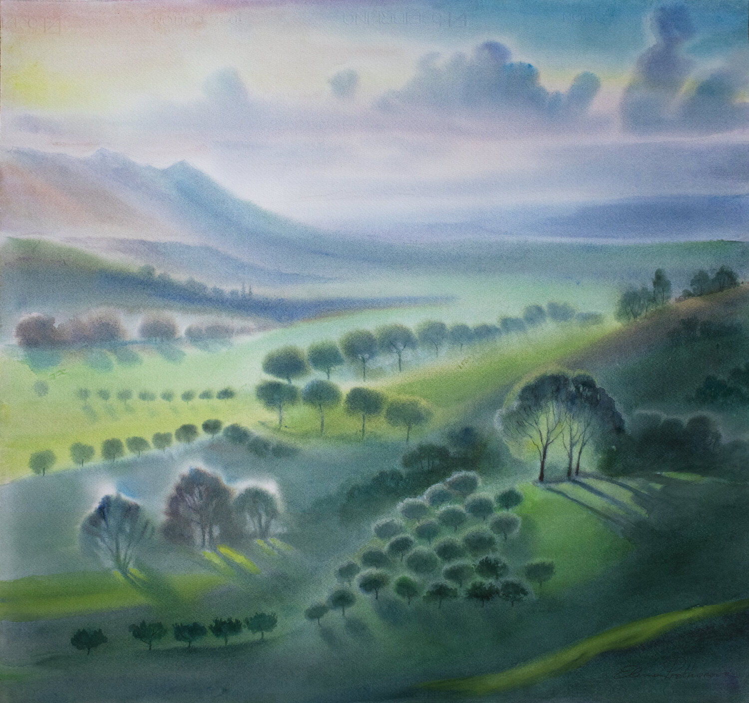 Primavera. Colli della Sabina. Elena Prokhorova