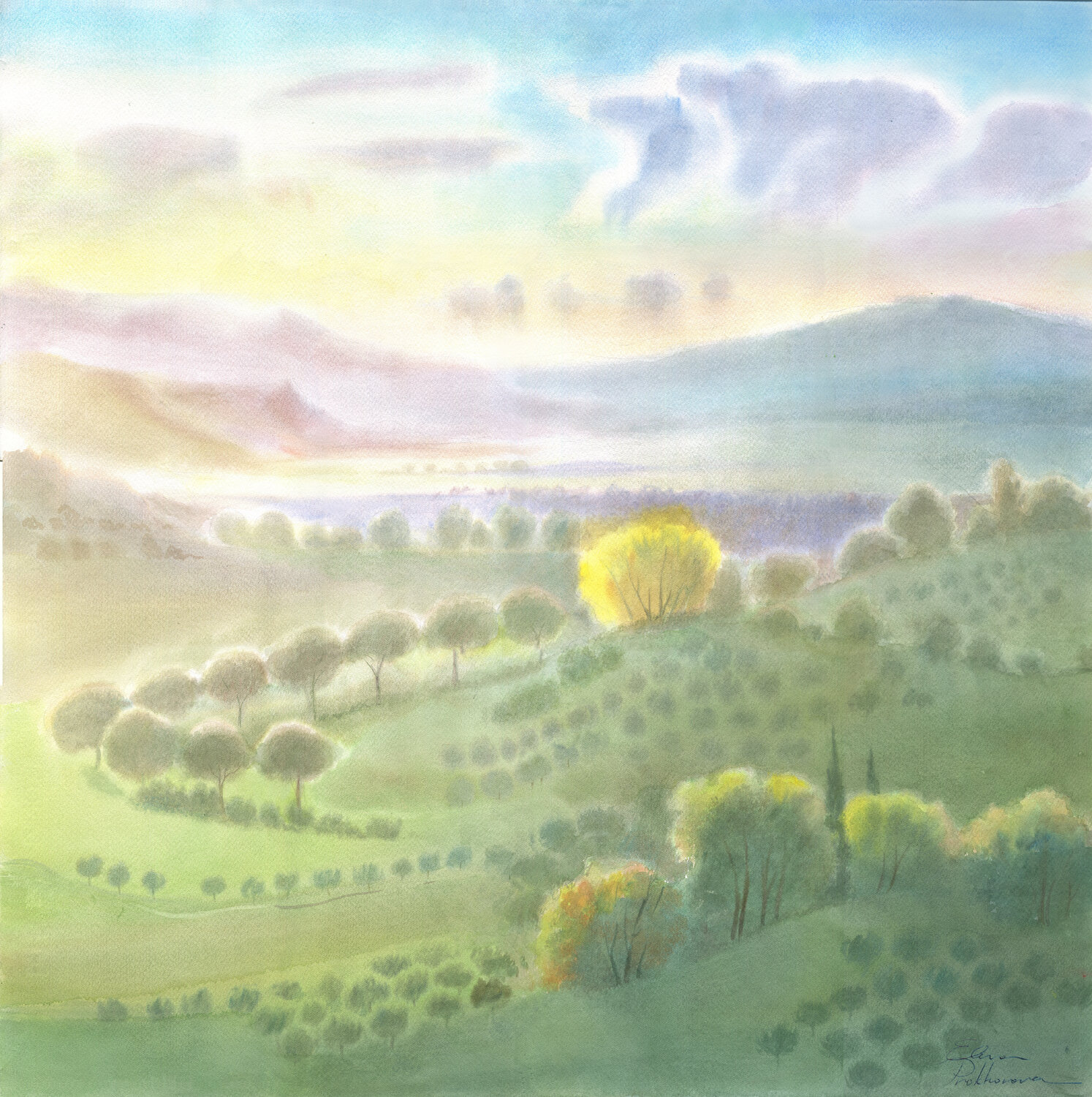 Autunno. Colli della Sabina. Elena Prokhorova
