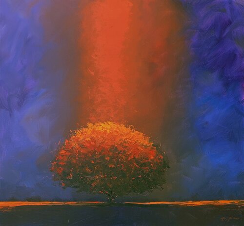 RED AURA van Alessandro Piras, Schilderij te koop op Singulart