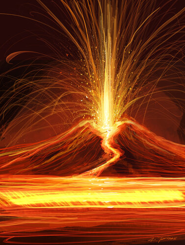 ERUPTION di Alessandro Piras, Stampa in vendita su Singulart