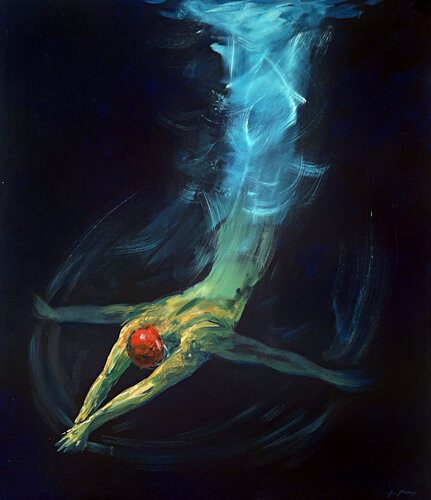INTO THE ABYSS di Alessandro Piras, Pittura in vendita su Singulart