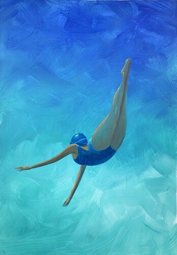 FREE FALLING van Alessandro Piras, Schilderij te koop op Singulart