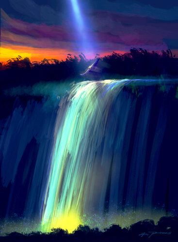 WATERFALL von Alessandro Piras, Druck kaufen auf Singulart