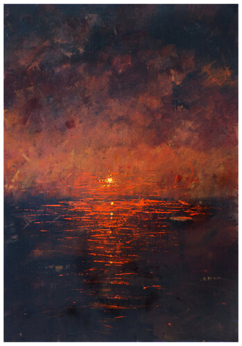 BLACK SUNSET by Alessandro Piras, 종이 for Sale on Singulart