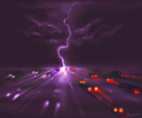 THUNDER di Alessandro Piras, Stampa in vendita su Singulart