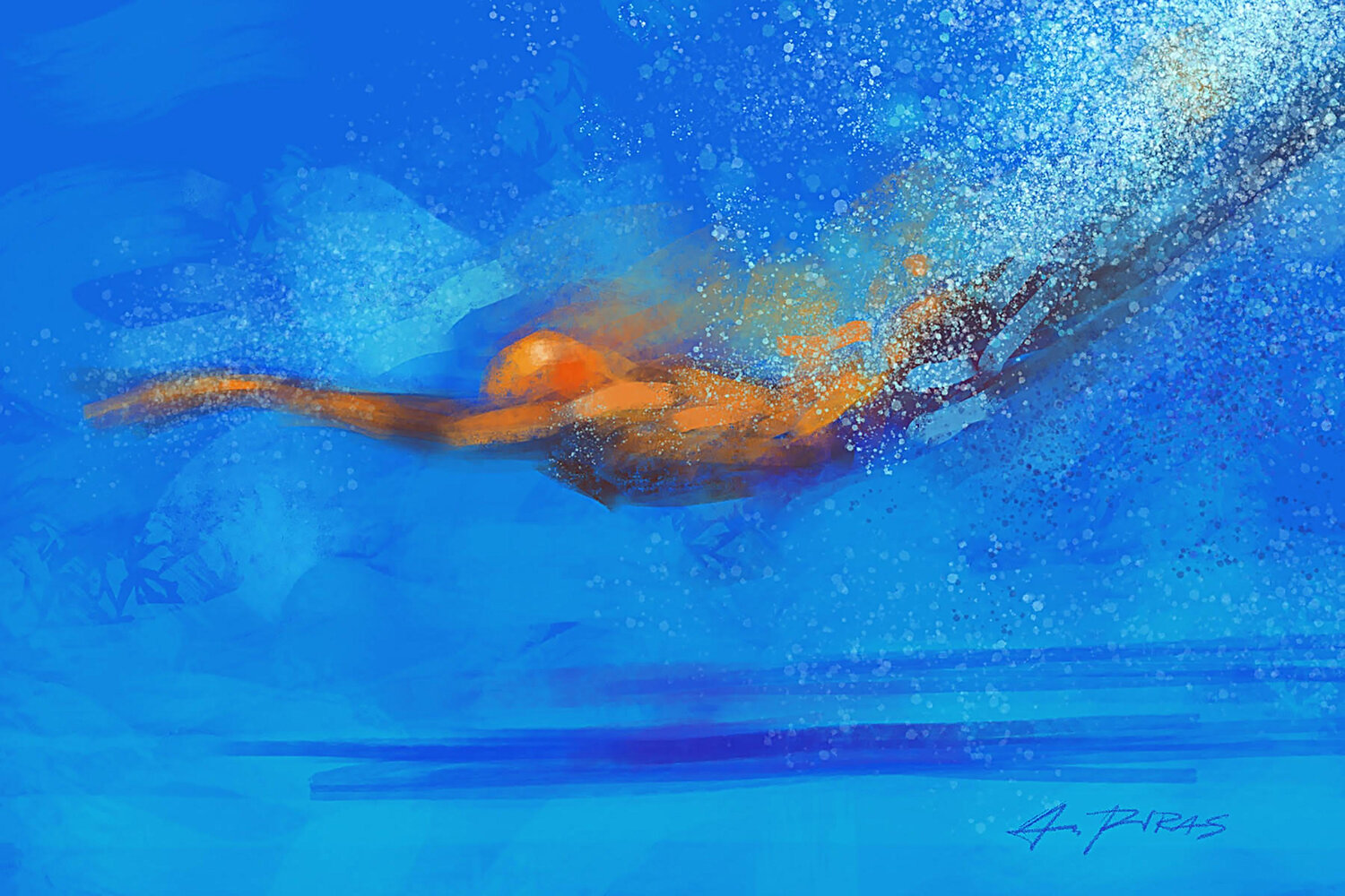 SWIMMING IN THE BLUE Alessandro Piras