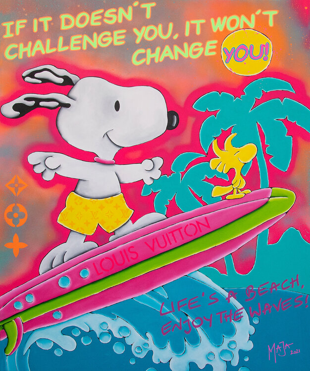 Snoopy & Woodstock_Life is a beach! Enjoy the waves! by