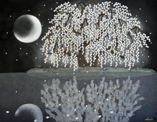 Sakura Notte by Minori Shimizu, Work on Paper for Sale on Singulart