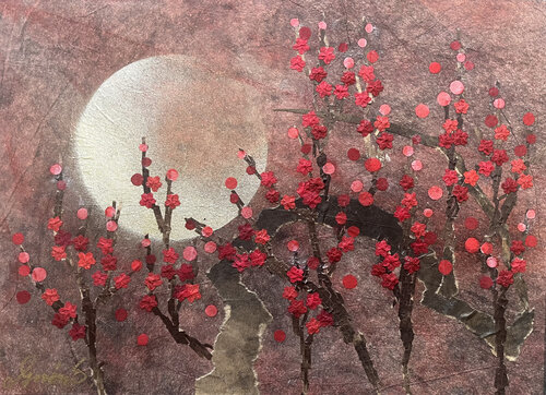 KOBAI (fiore di pruno Giapponese) by Minori Shimizu, Work on Paper for Sale on Singulart