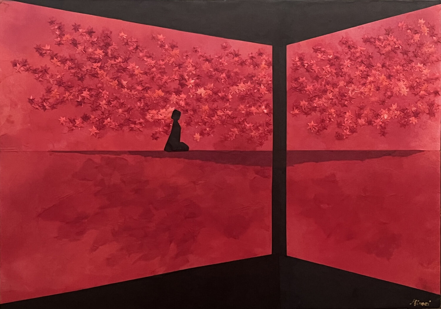 Meditazione in Autunno Minori Shimizu Werk auf Papier zu verkaufen
