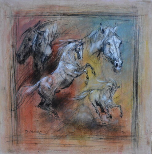 CHEVAUX di PASCAL DABERE, Pittura in vendita su Singulart