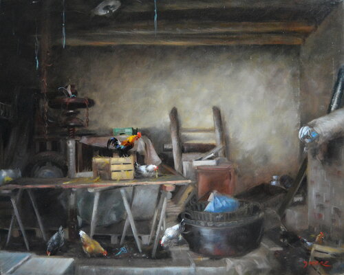 MAÎTRE EN SON ROYAUME le coq by PASCAL DABERE, Painting for Sale on Singulart